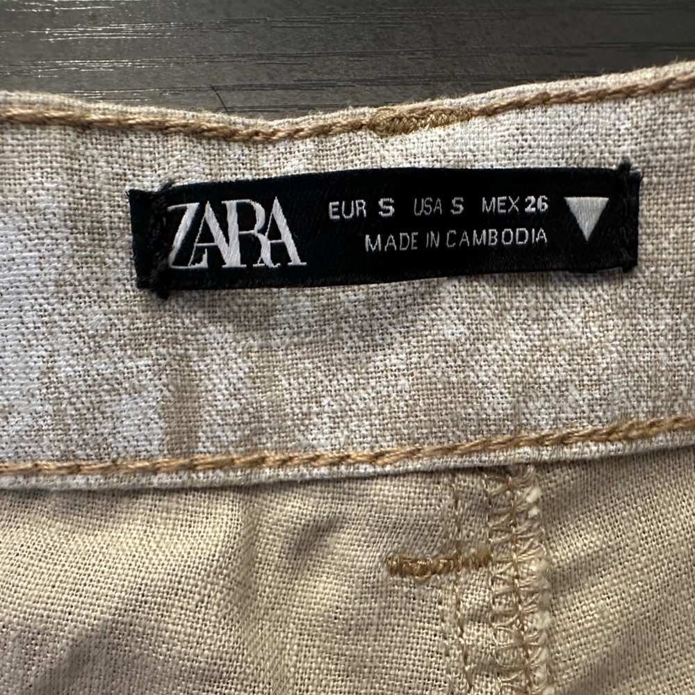 Zara Straight Leg Pants 50% Linen - Picture 10 of 11